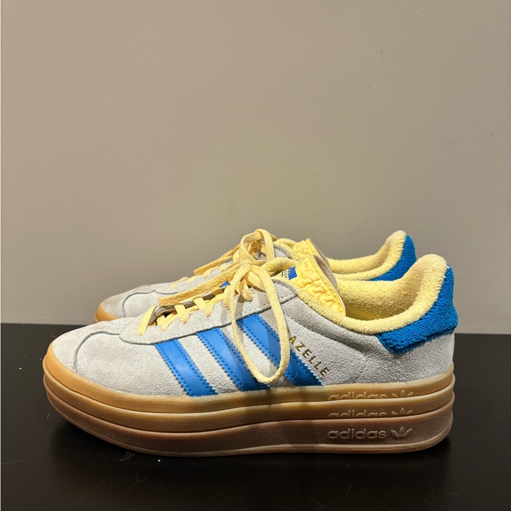 adidas Gazelle Blue and Yellow Sneakers